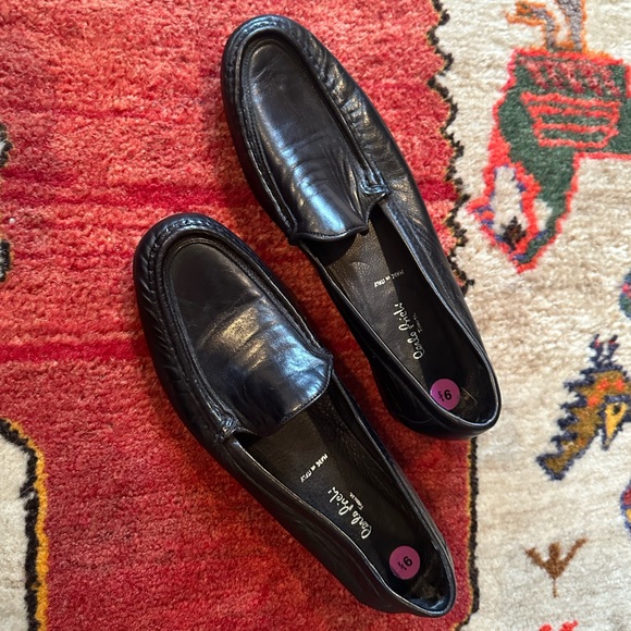 CERLO BIELI vintage black soft Italian leather loafers - Picture 3 of 3